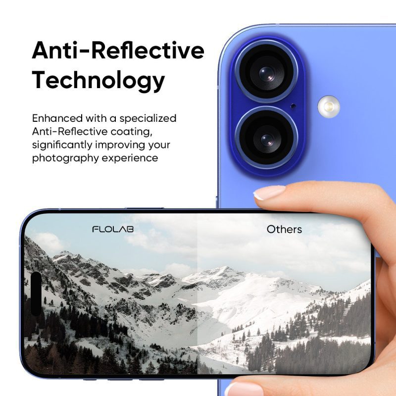 16hero2NanoArmourHeropicturesiPhone16CameraProtectorAnti ReflectiveEasytoinstall Blue optimize