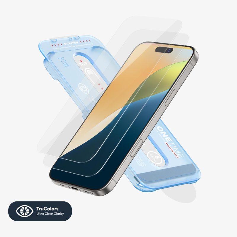 FLOLAB ONETIME Best iPhone 16 Screen Protector Clear Ultra Clear