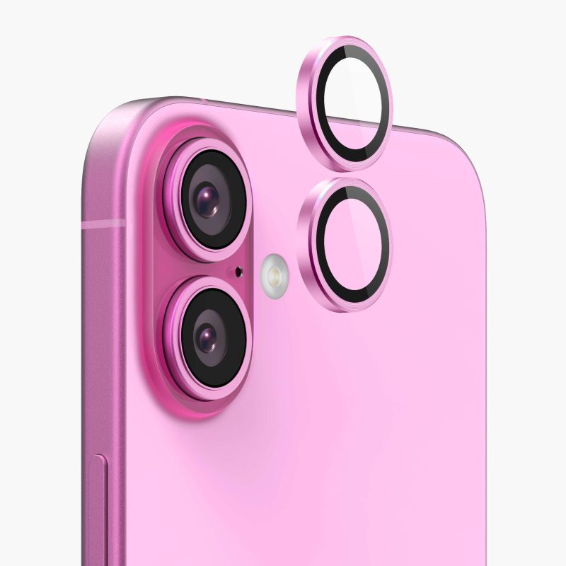 FLOLABNanoArmourBestiPhone16PlusiPhone16CameraLensProtector Pink optimize