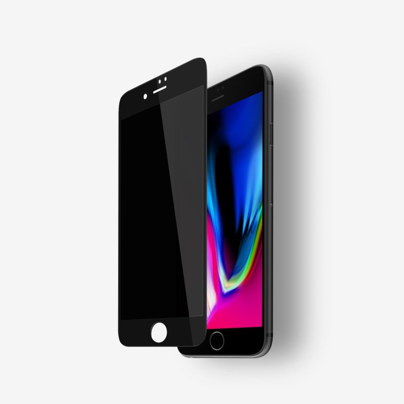 best iphone 8 privacy screen protector 3D Black